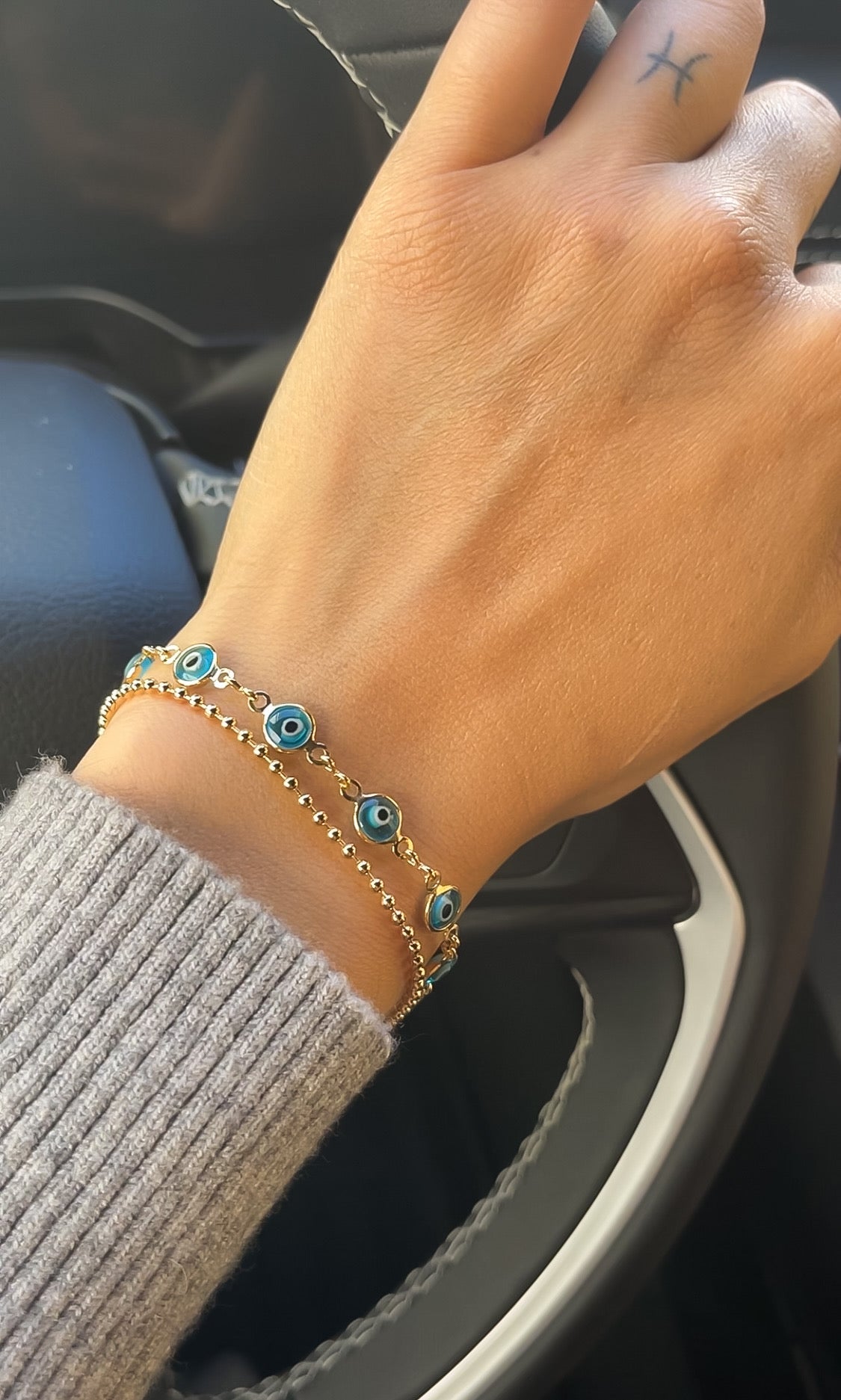 Light Blue Evil Eye Bracelet