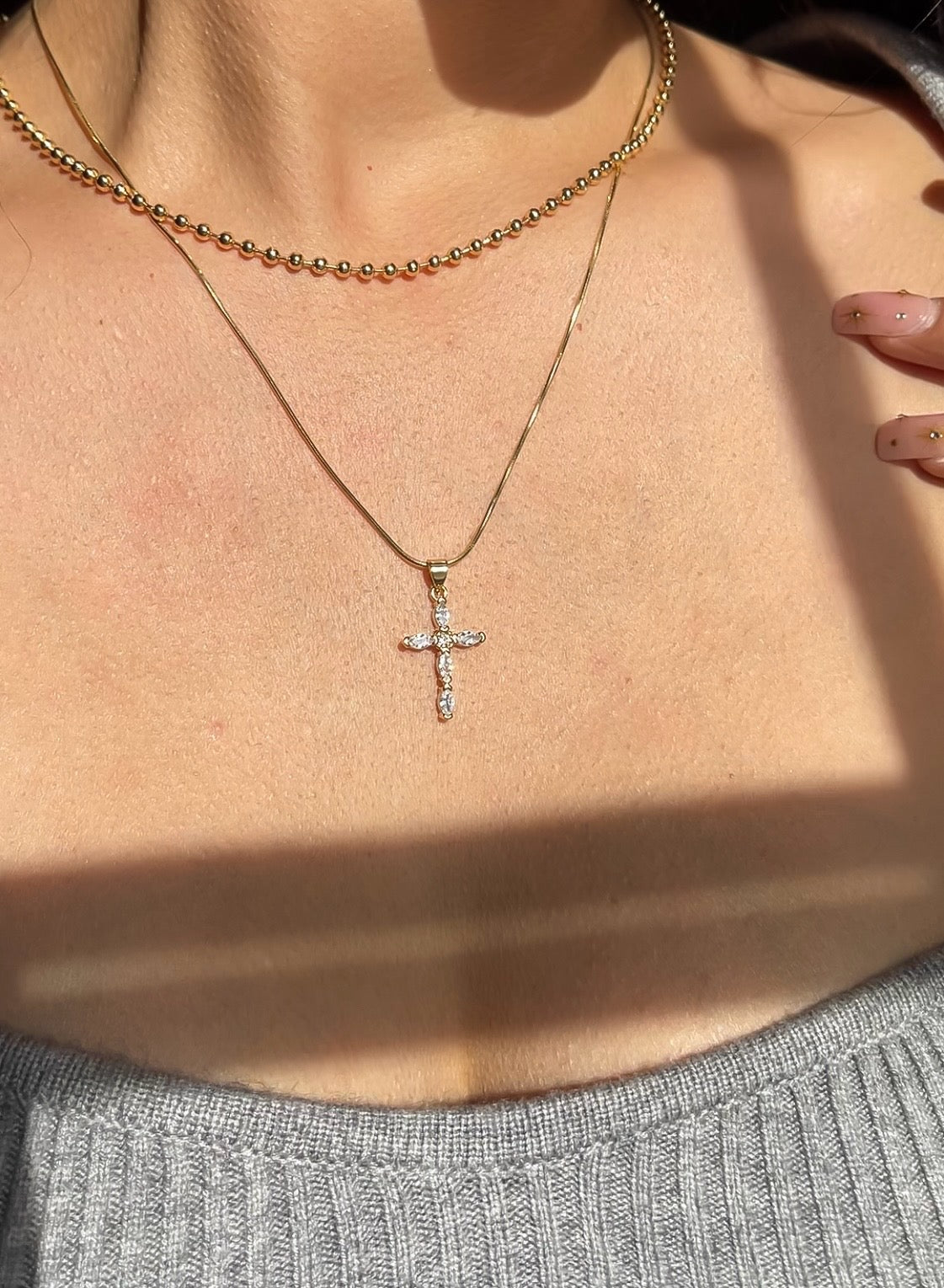 Cross Cz Necklace